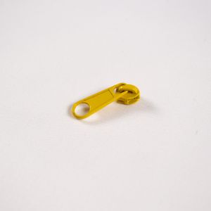 Cursor metalic la fermoar cu trăgător #3 mm galben