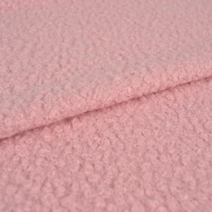 Stofă palton Bouclé culoare roz deschis