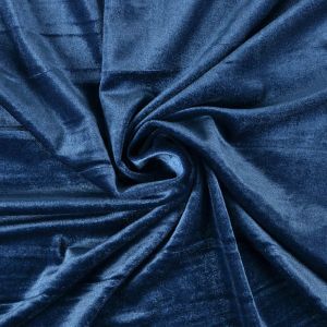 Țesătură elastică din catifea premium albastru