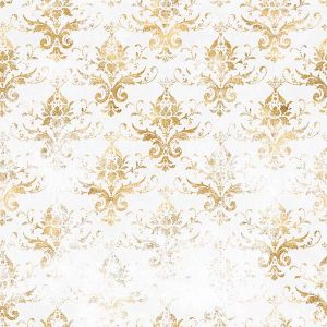 Bumbac exclusive Glamour alb cu auriu