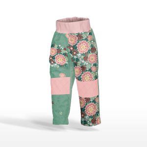 Panou cu croială pentru pantaloni softshell flori Lucy mărimea 122