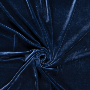 Țesătură elastică din catifea premium albastru