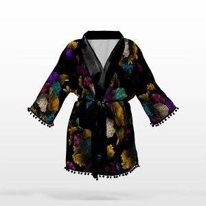Panou S cu croială șifon/silky kimono melancolia