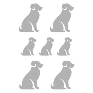 Aplicație de călcat reflectorizantă model câine - pachet 7 buc