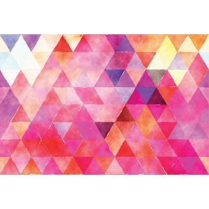 Bandă elastică cu imprimeu de 5 cm triunghi roz