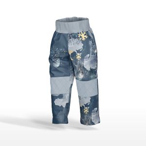 Panou cu croială pentru pantaloni softshell cerb de iarnă pe albastru închis mărimea 110