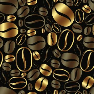 Material manșete/patent funcțional la metru bob de cafea auriu
